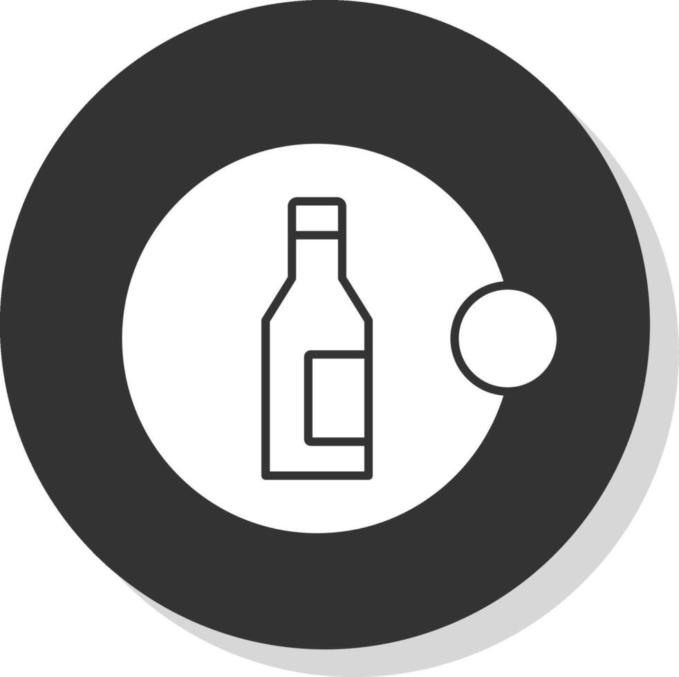 No Alcohol Glyph Grey Circle  Icon vector