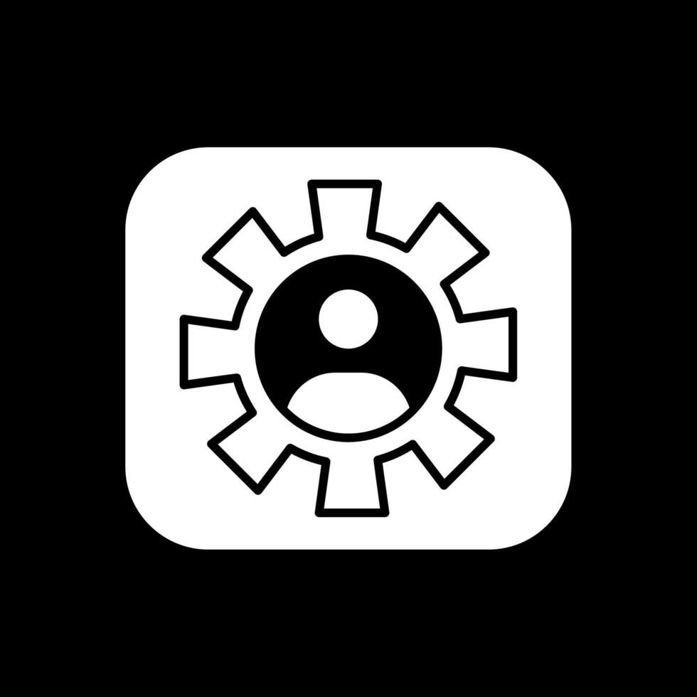 Setting Glyph Inverted Icon vector