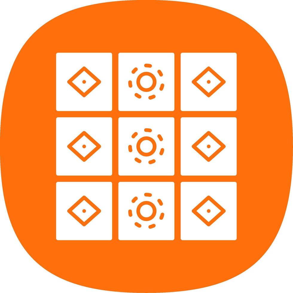 Tiles Glyph Curve Icon vector