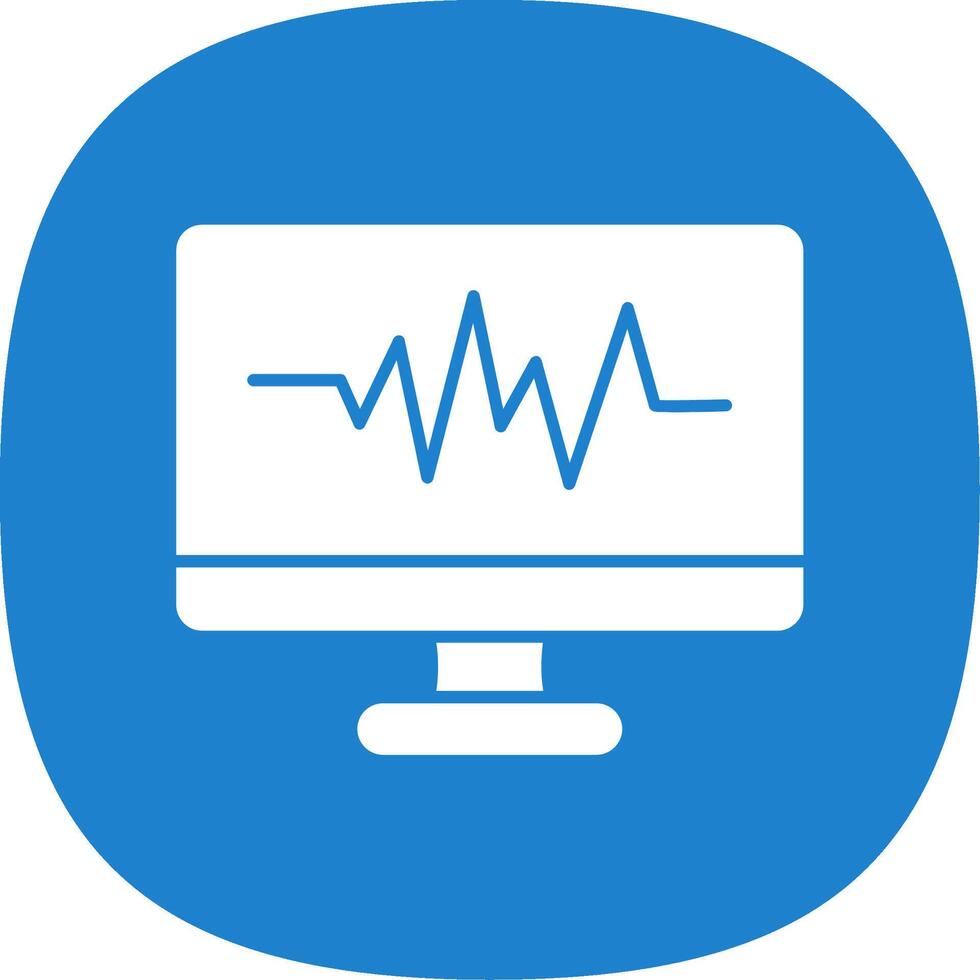 Frequency Glyph Curve Icon vector