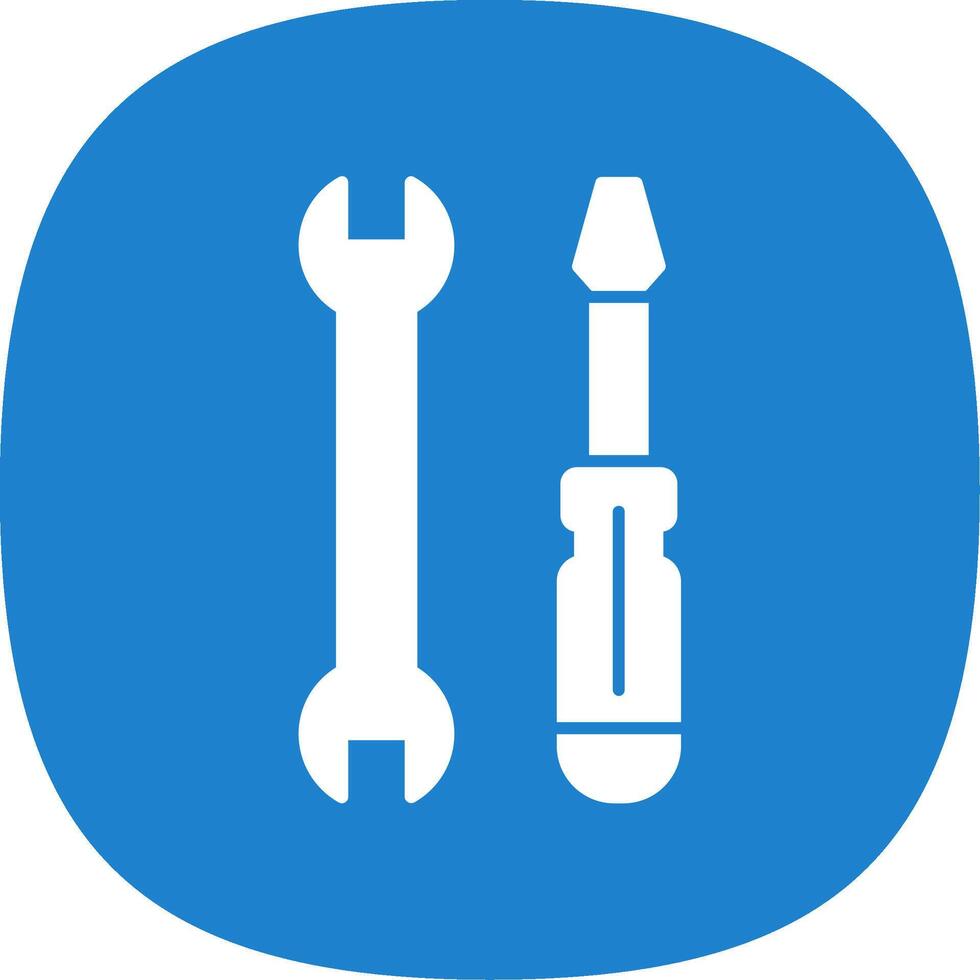Tools Glyph Curve Icon vector