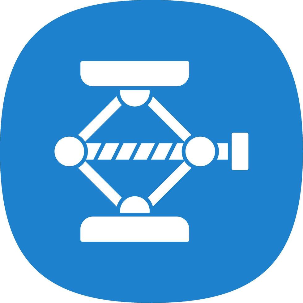 Screw Jack Glyph Curve Icon vector