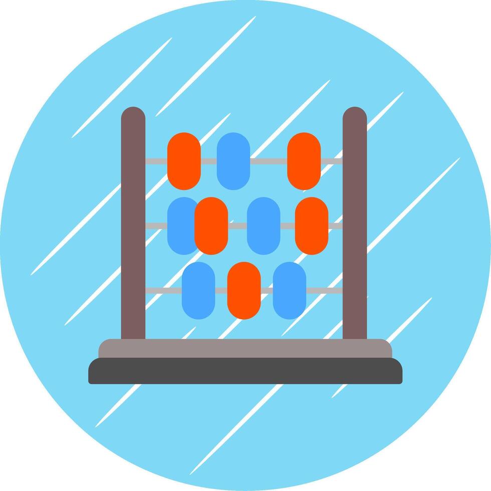 Abacus Flat Blue Circle Icon vector