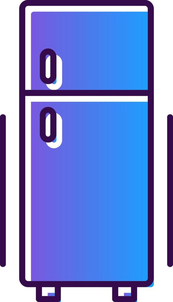 Fridge Gradient Filled Icon vector