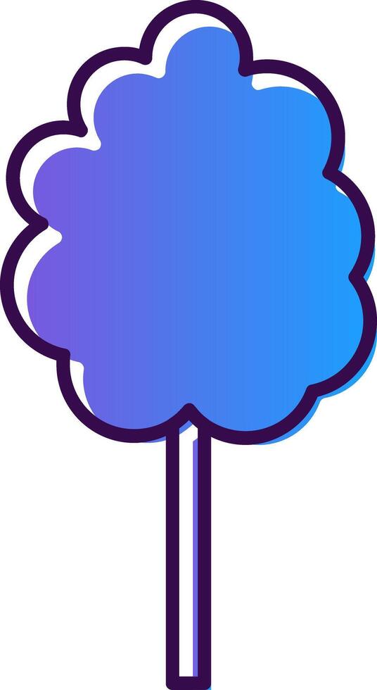 Cotton Candy Gradient Filled Icon vector