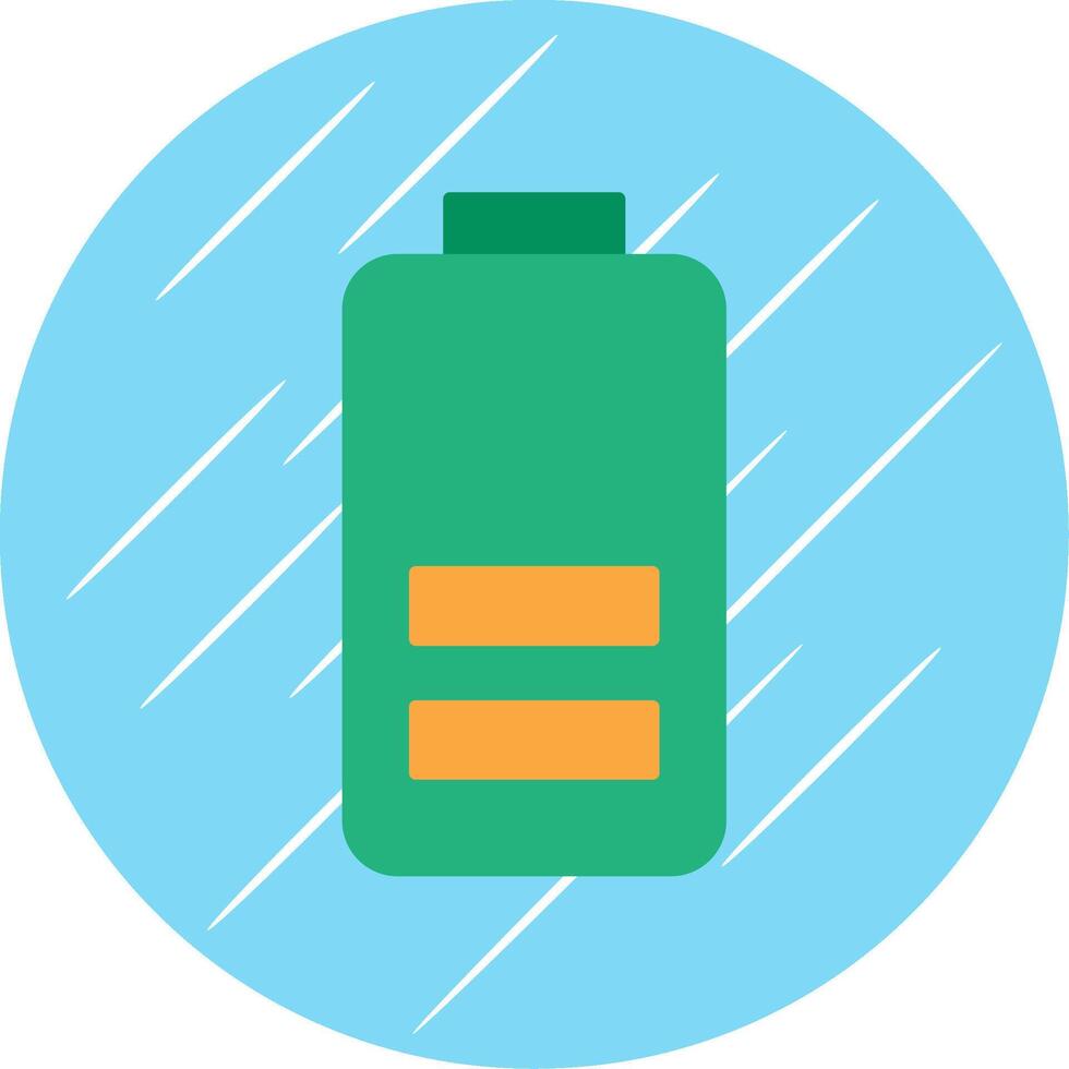 Battery Flat Blue Circle Icon vector