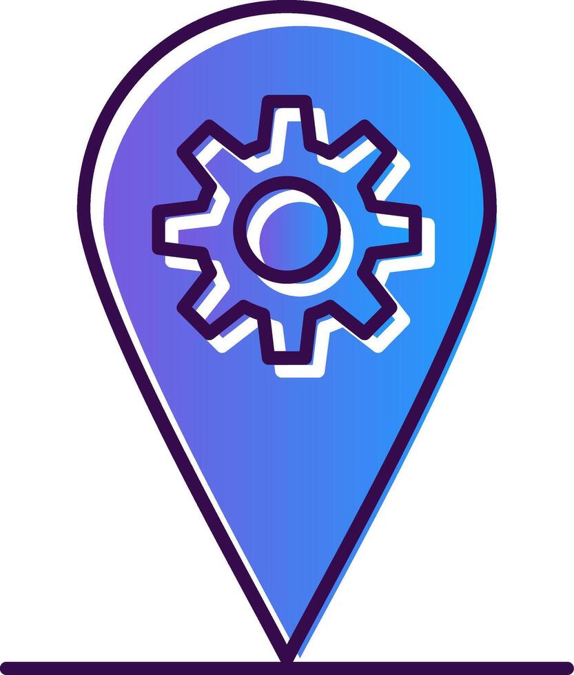 Localization Gradient Filled Icon vector