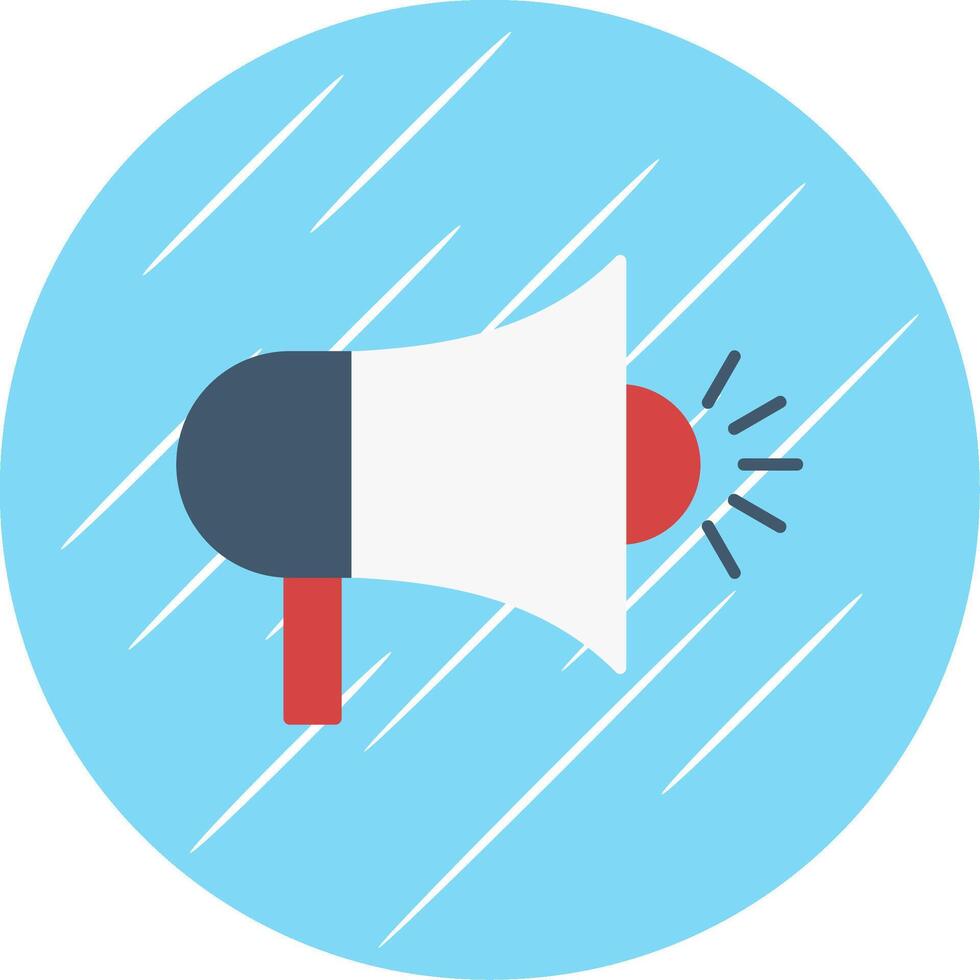 Megaphone Flat Blue Circle Icon vector