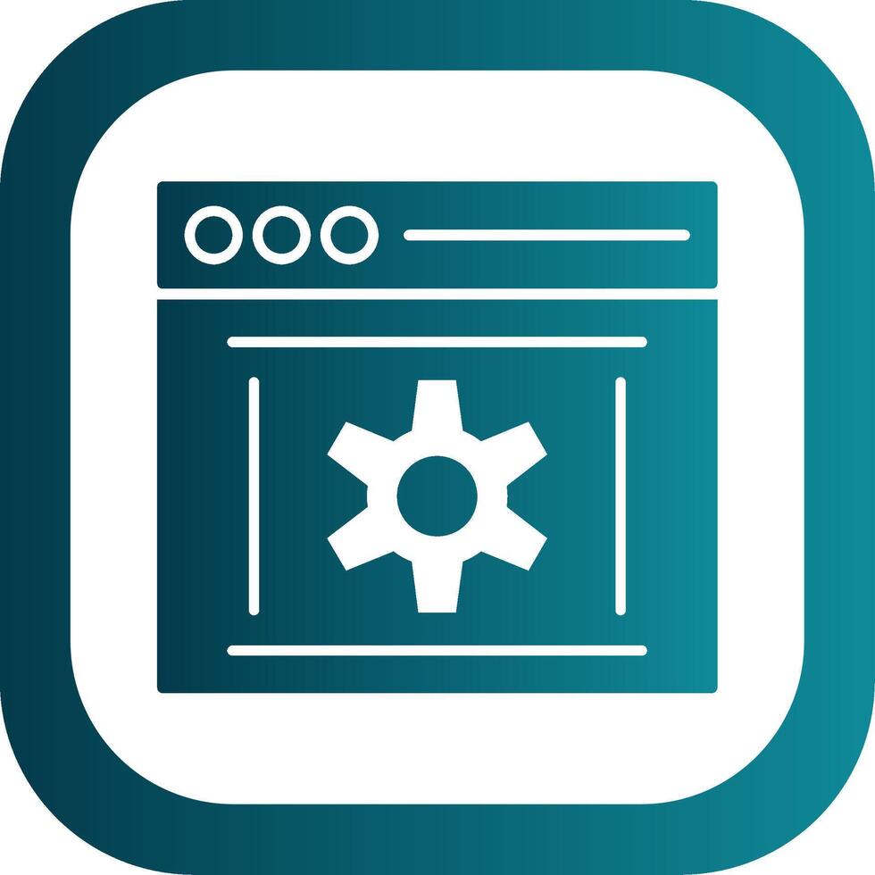Optimization Glyph Gradient Round Corner Icon vector
