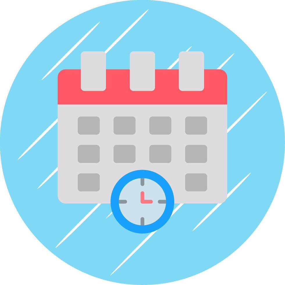 Schedule Flat Blue Circle Icon vector