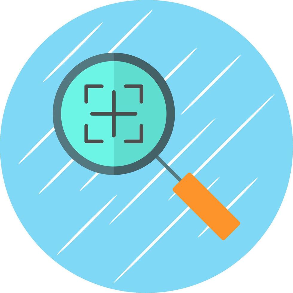 Search Flat Blue Circle Icon vector