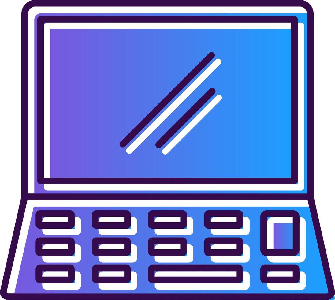 Laptop Gradient Filled Icon vector