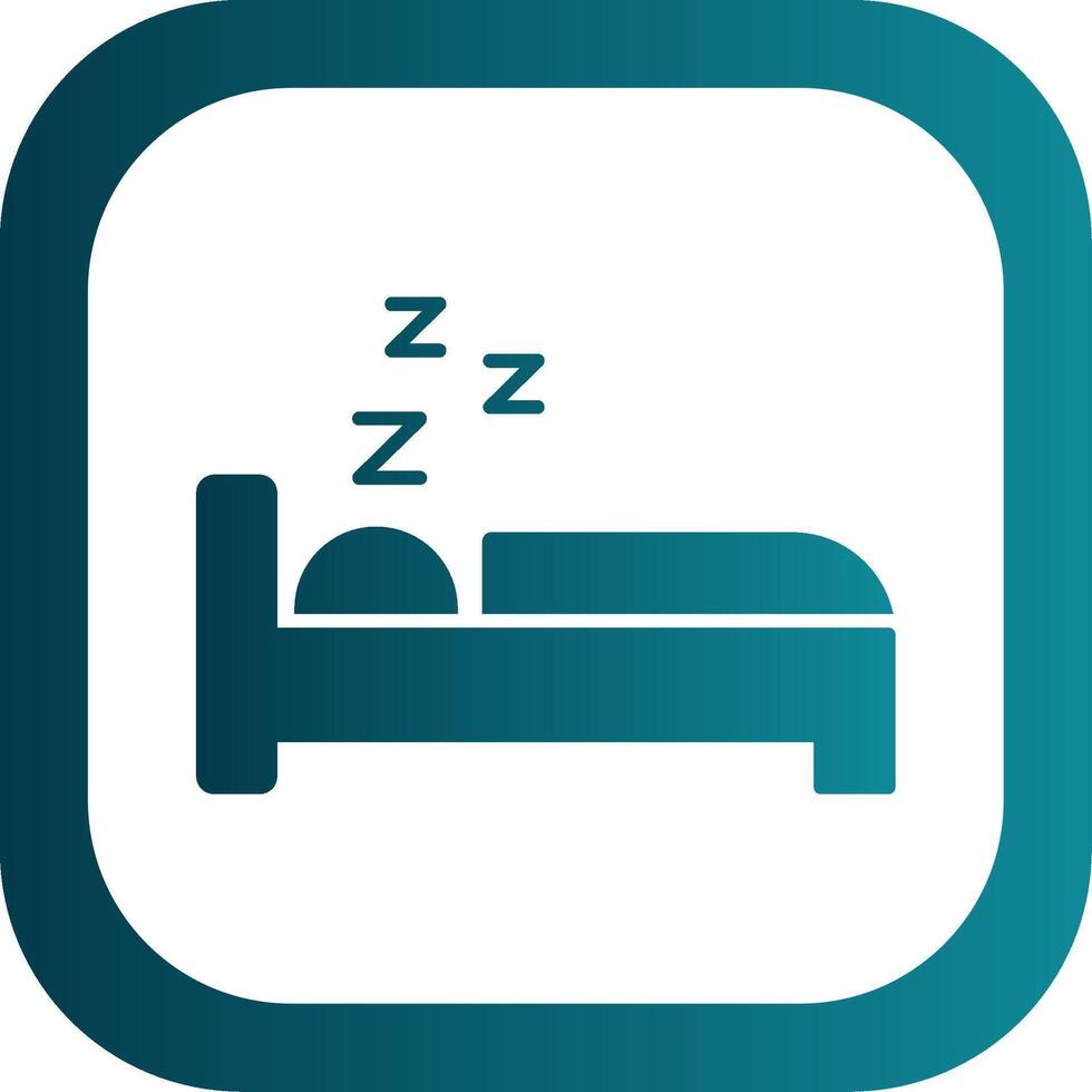 Sleep Glyph Gradient Round Corner Icon vector