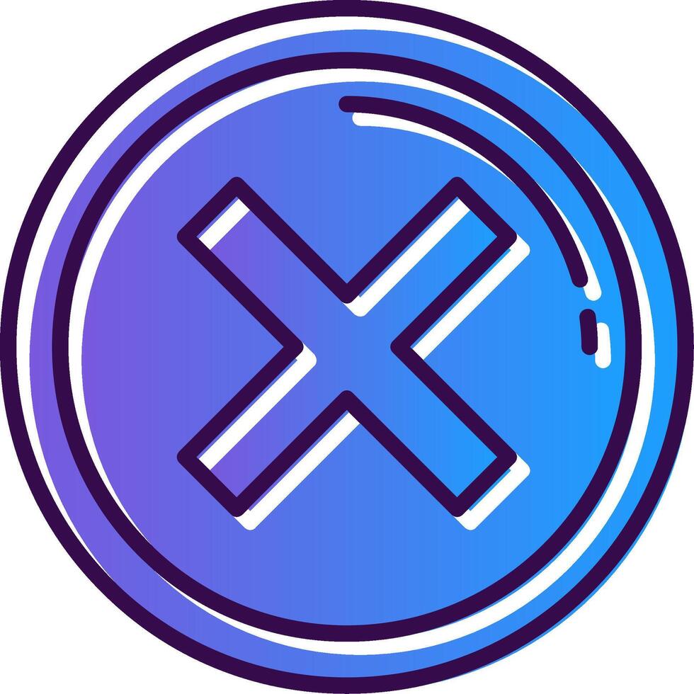 Cancel Gradient Filled Icon vector