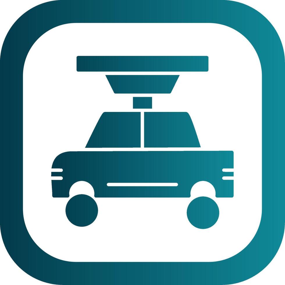 Car Repair Glyph Gradient Round Corner Icon vector
