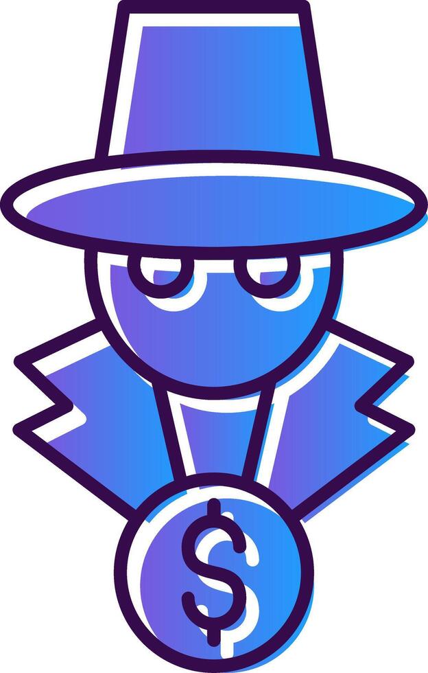 Fraud Gradient Filled Icon vector