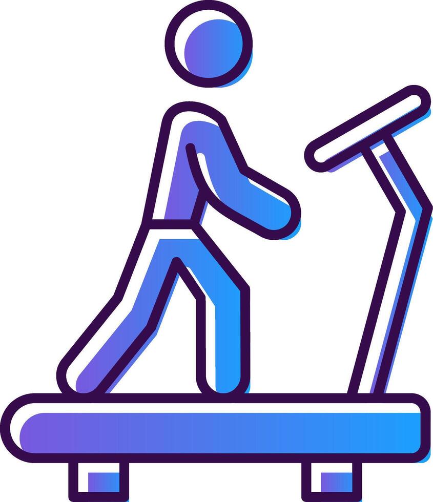 Treadmill Gradient Filled Icon vector