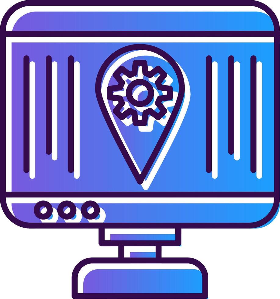 Localization Gradient Filled Icon vector