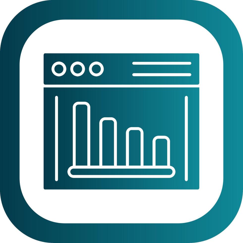 Statistics Glyph Gradient Round Corner Icon vector