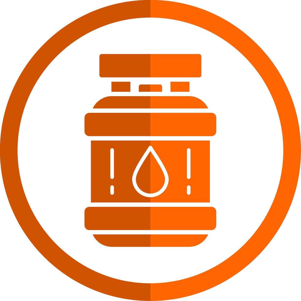 Propane Glyph Orange Circle Icon vector