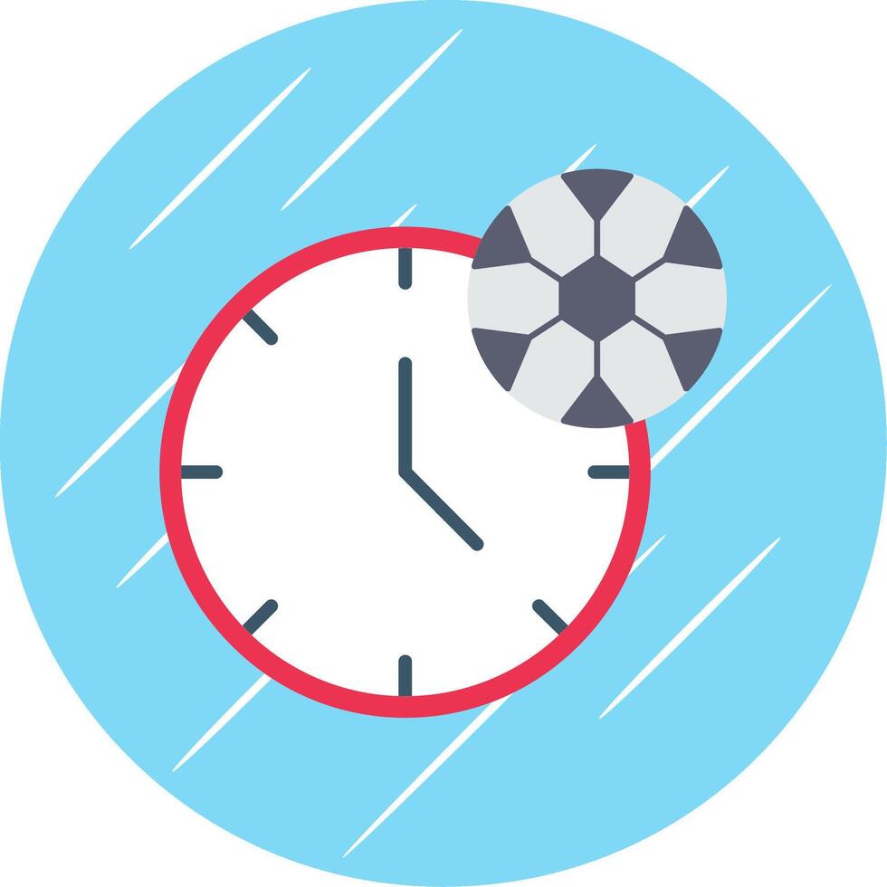 fútbol americano hora plano azul circulo icono vector