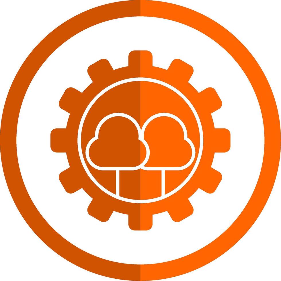 Forest Management Glyph Orange Circle Icon vector