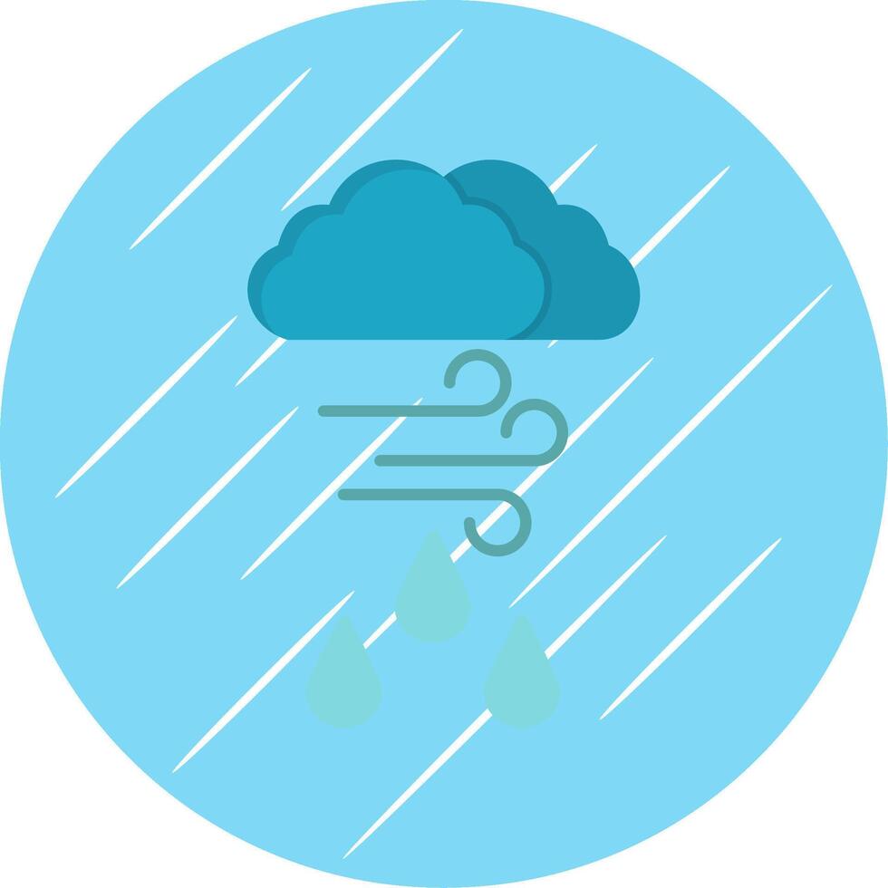 Humidity Flat Blue Circle Icon vector