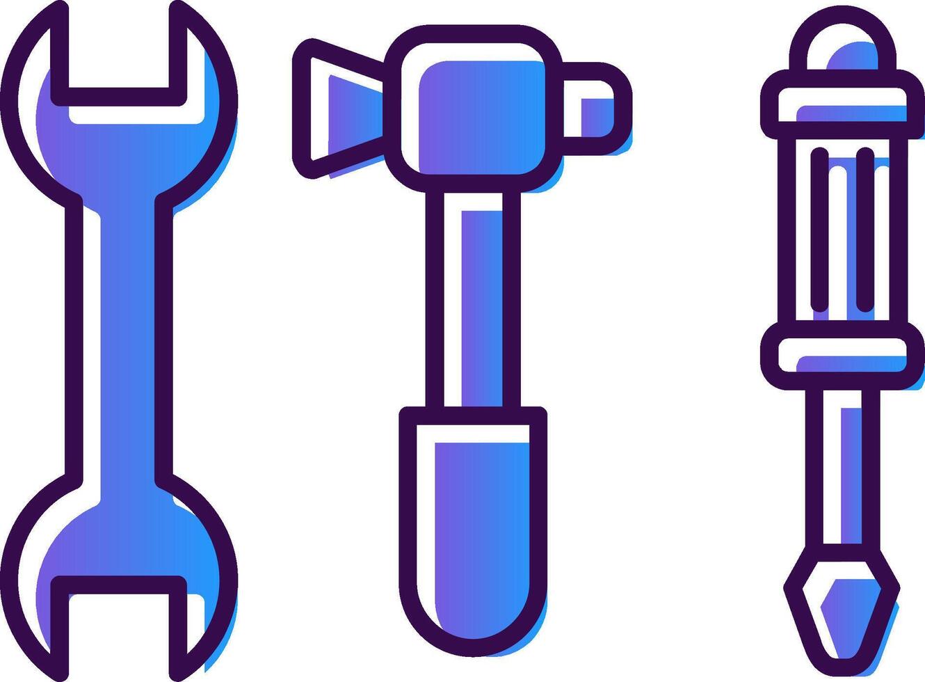Tools Gradient Filled Icon vector