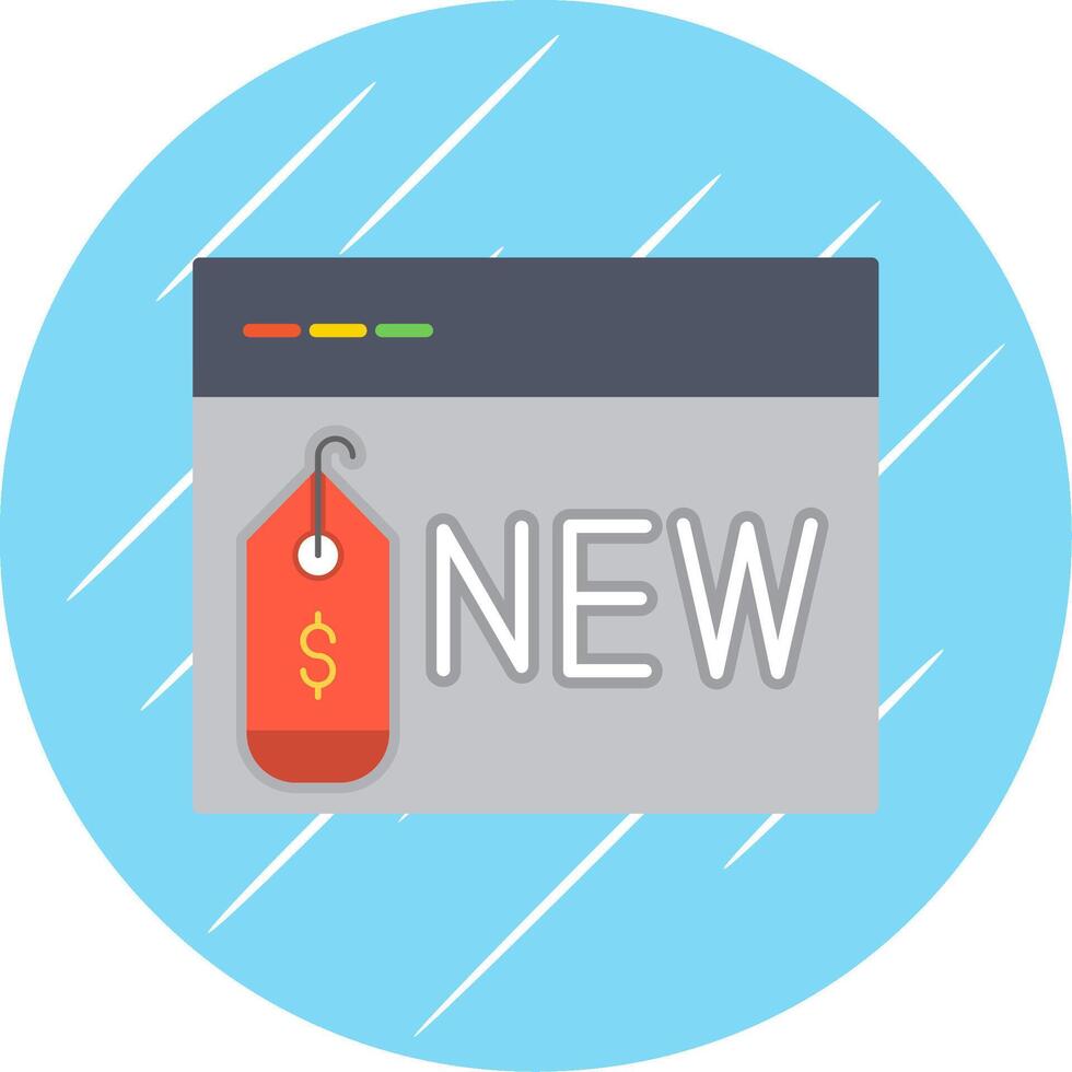 New Item Flat Blue Circle Icon vector