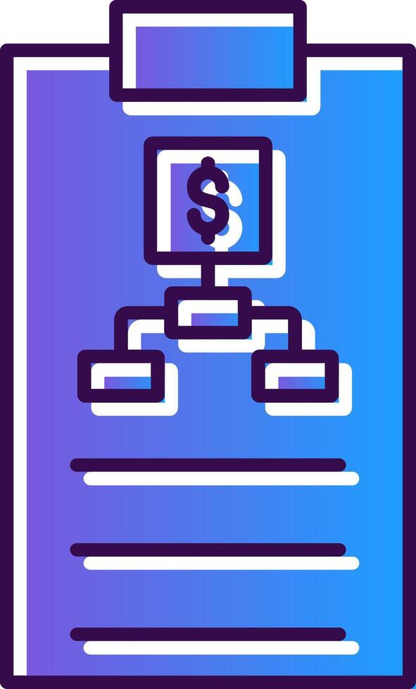 Planing Gradient Filled Icon vector