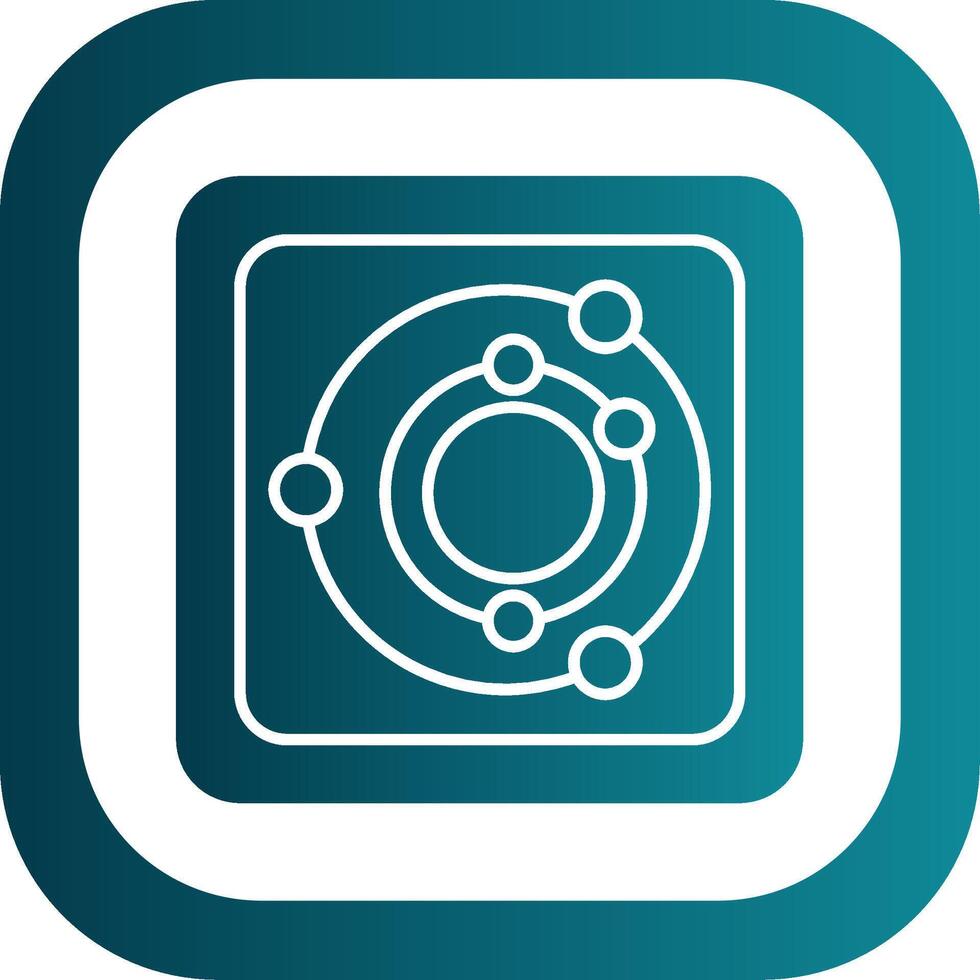 Radar Glyph Gradient Round Corner Icon vector