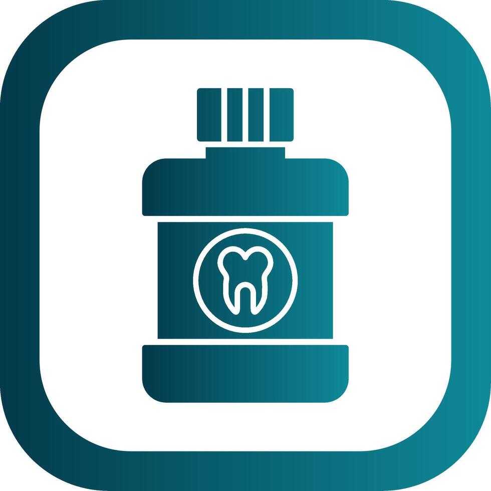 Mouthwash Glyph Gradient Round Corner Icon vector