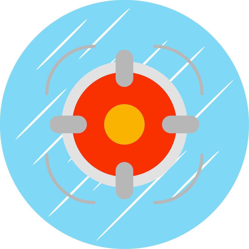 Target Flat Blue Circle Icon vector