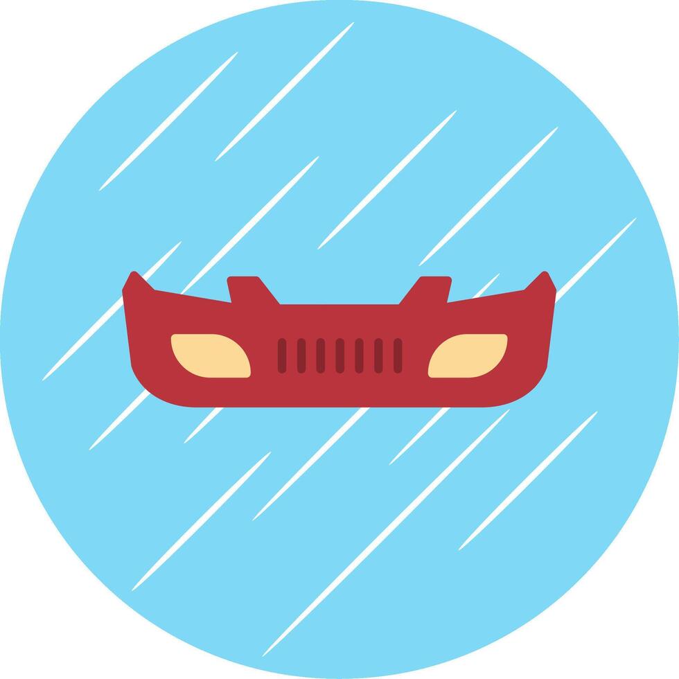 Bumper Flat Blue Circle Icon vector