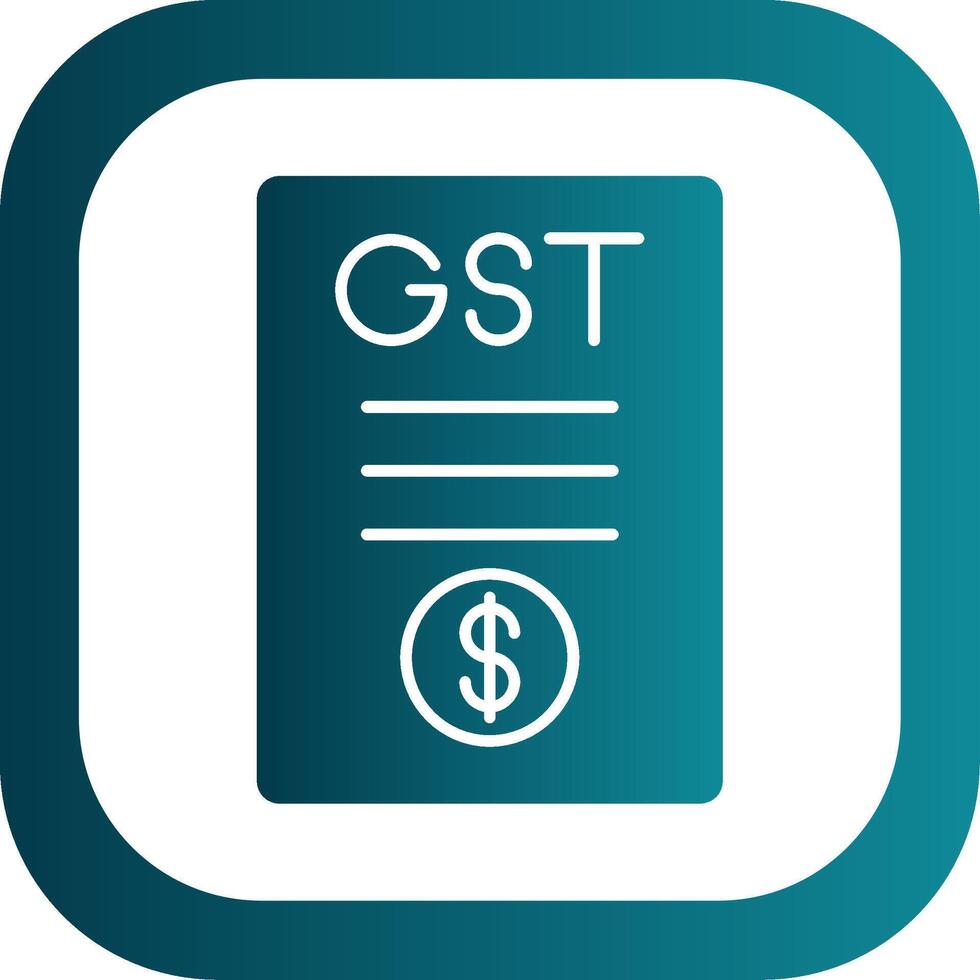 Gst Glyph Gradient Round Corner Icon vector