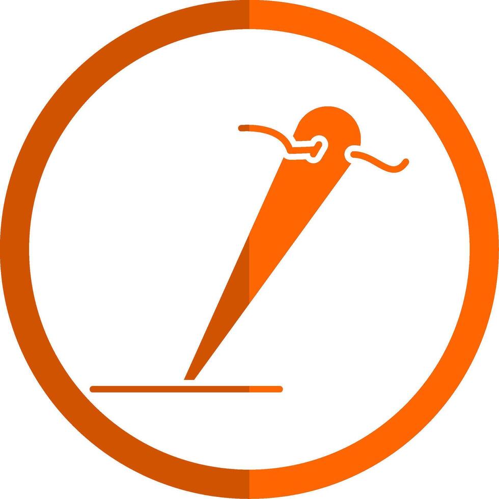 Needles Glyph Orange Circle Icon vector