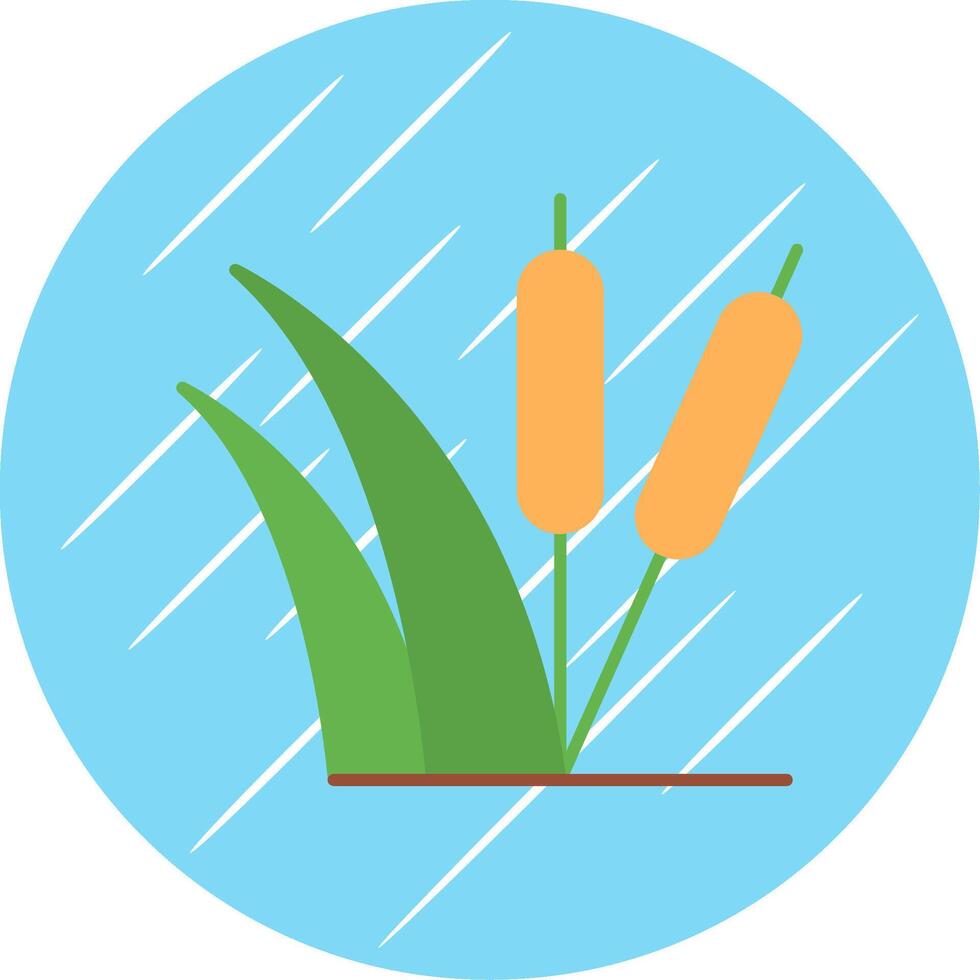 Sedge Flat Blue Circle Icon vector