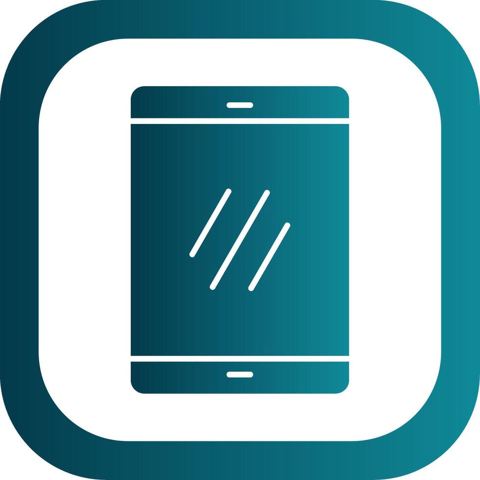 Smartphone Glyph Gradient Round Corner Icon vector