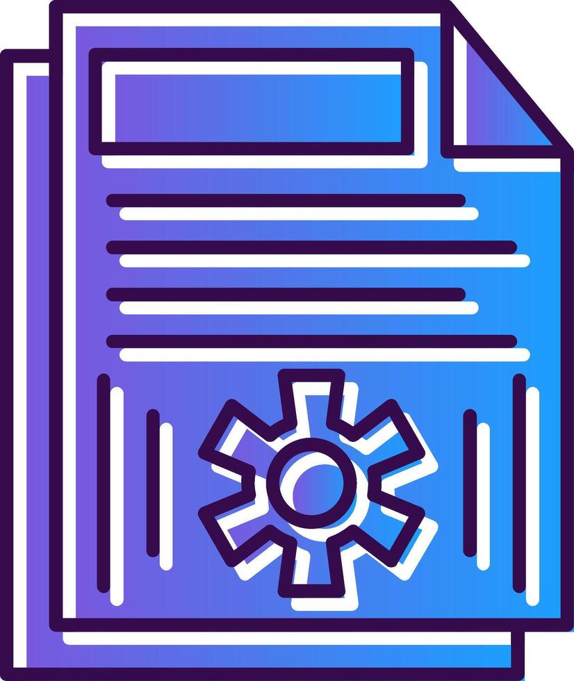 Tasks Gradient Filled Icon vector