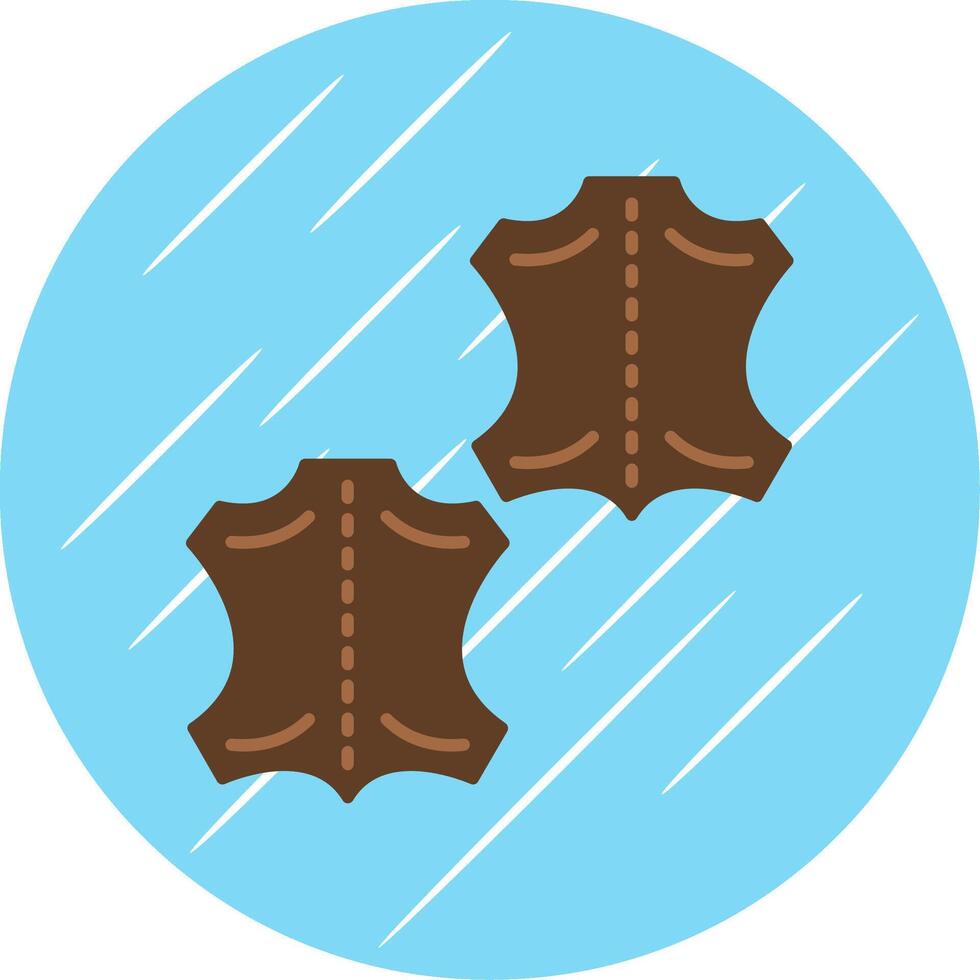 Leather Flat Blue Circle Icon vector