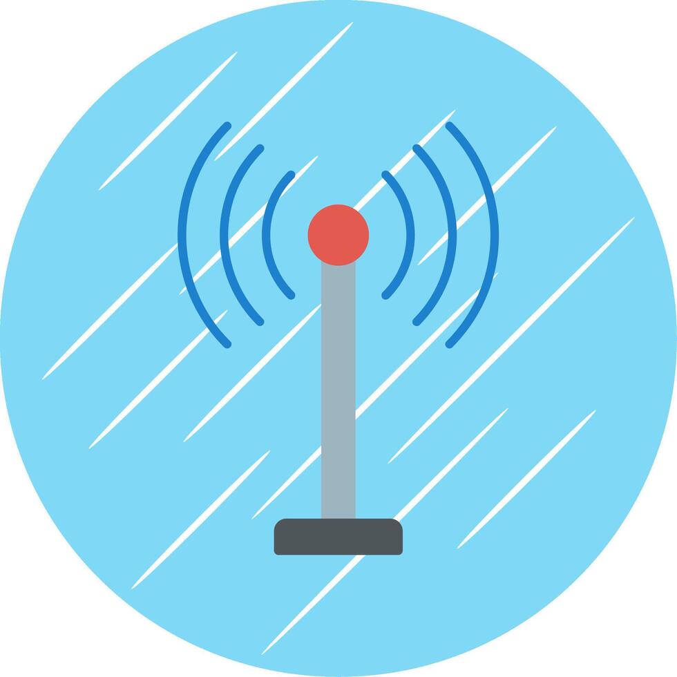 Antenna Flat Blue Circle Icon vector