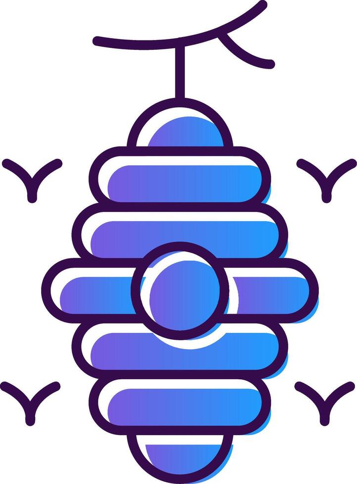 Beehive Gradient Filled Icon vector