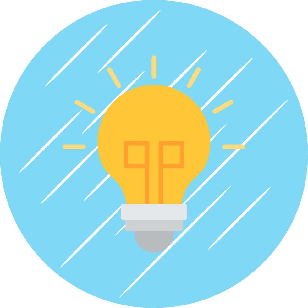 Light Bulb Flat Blue Circle Icon vector