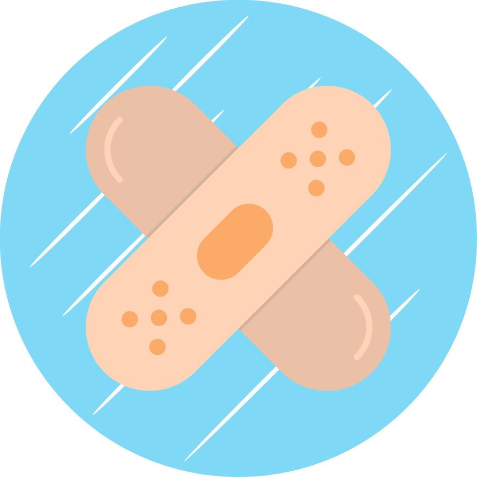 Band - Aid Flat Blue Circle Icon vector