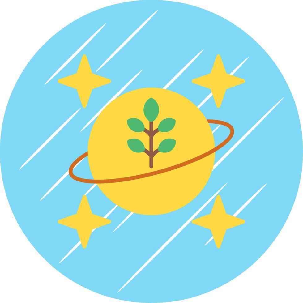 Planet Flat Blue Circle Icon vector