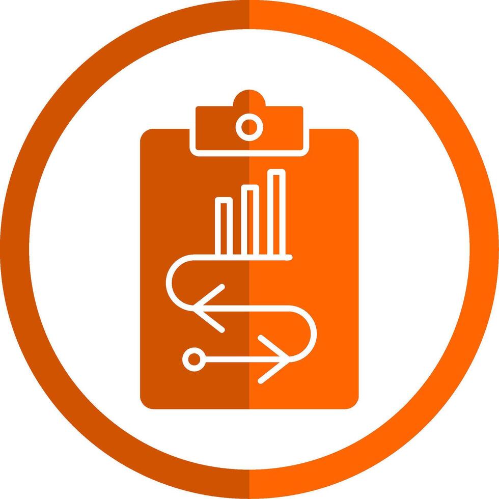 Marketing Strategy Glyph Orange Circle Icon vector