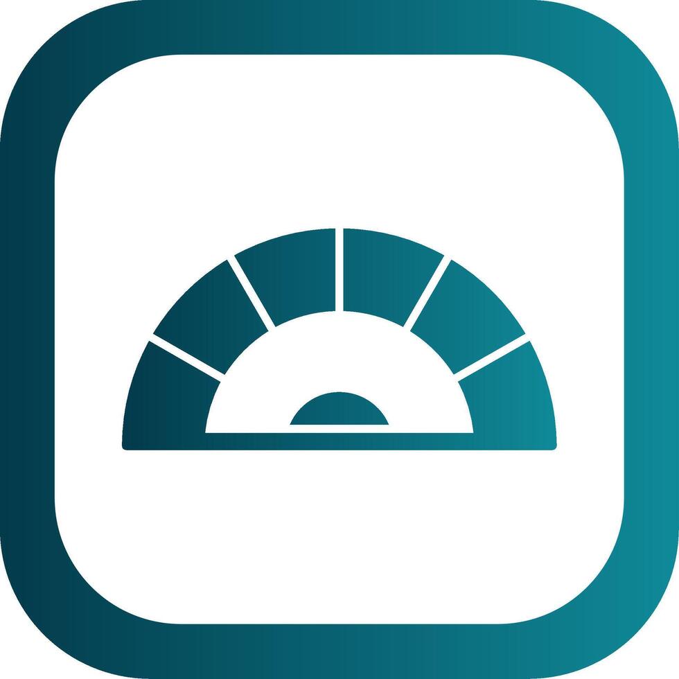 Protractor Glyph Gradient Round Corner Icon vector