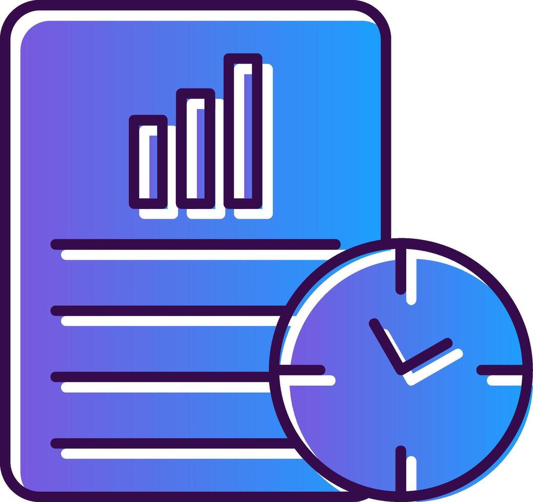 Productivity Gradient Filled Icon vector