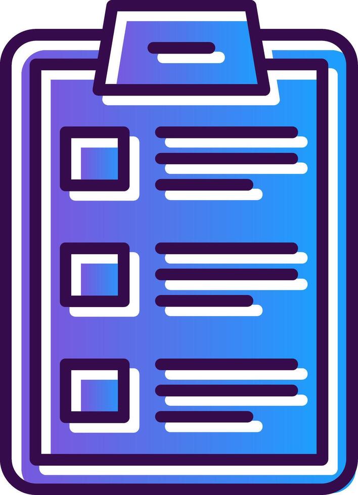 Checklist Gradient Filled Icon vector