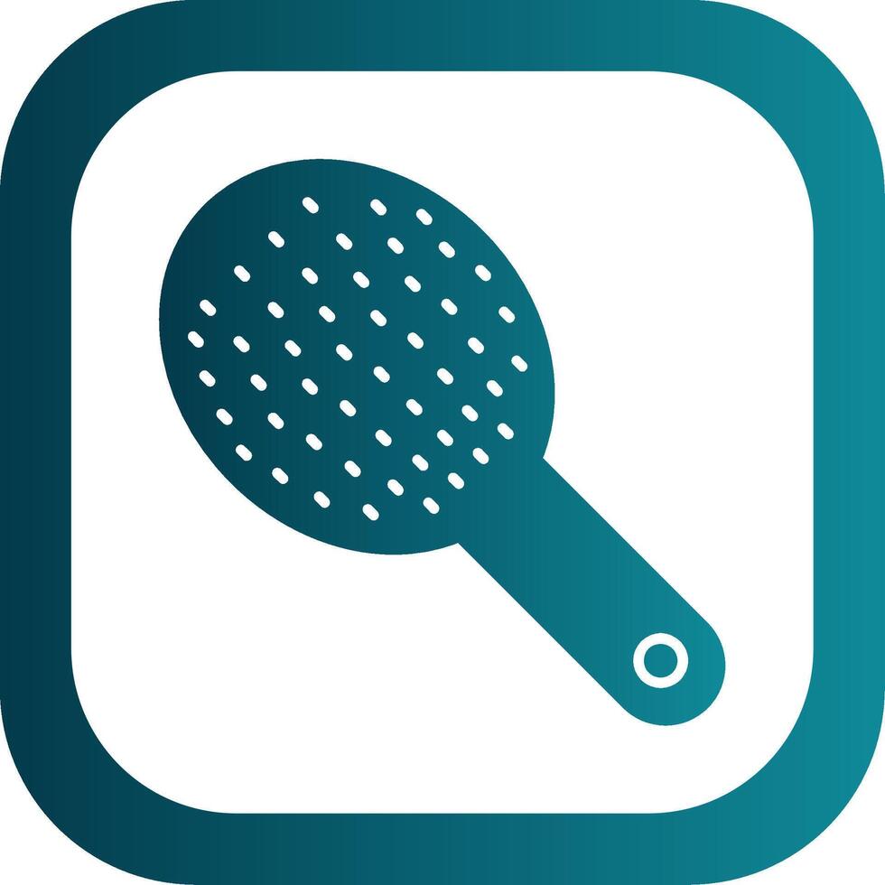 Hair Brush Glyph Gradient Round Corner Icon vector